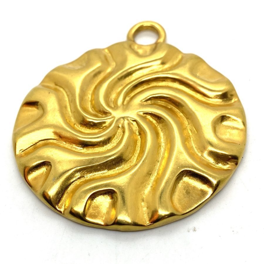 Robert Lee Morris Large Swirling Disc Pendant