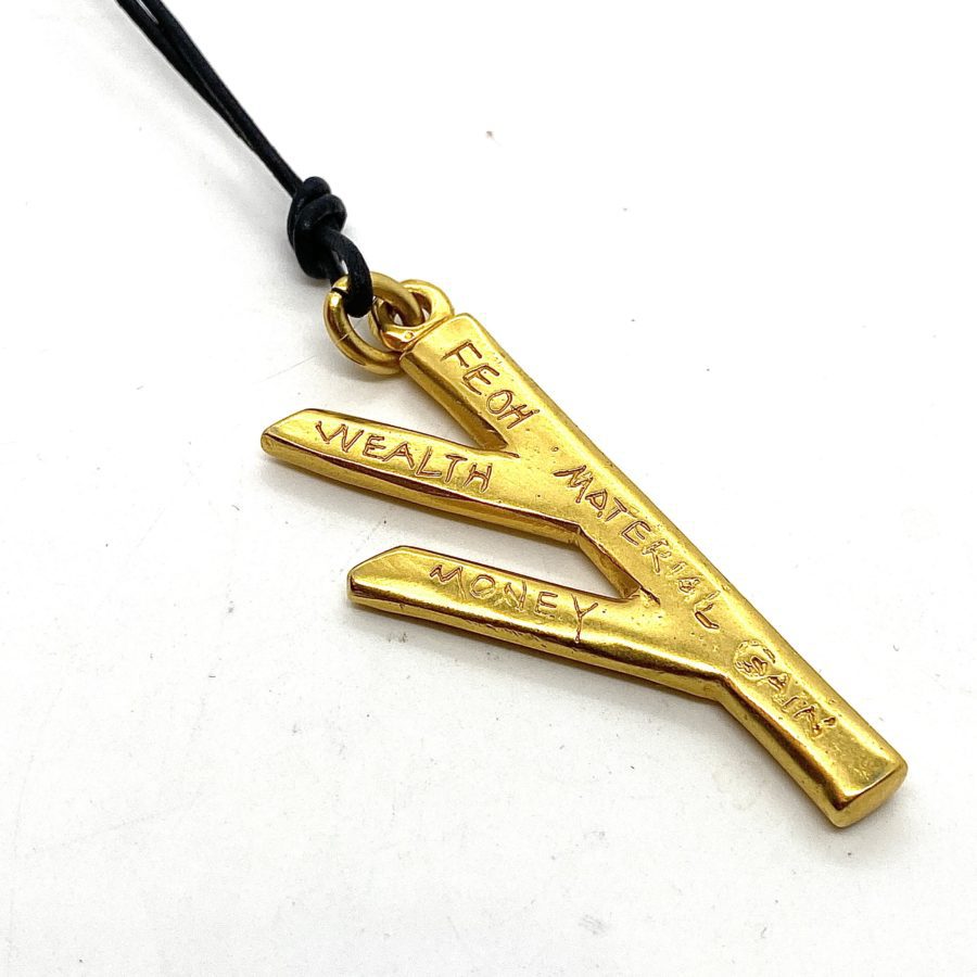 Robert Lee Morris Feoh Rune Pendant - Image 2