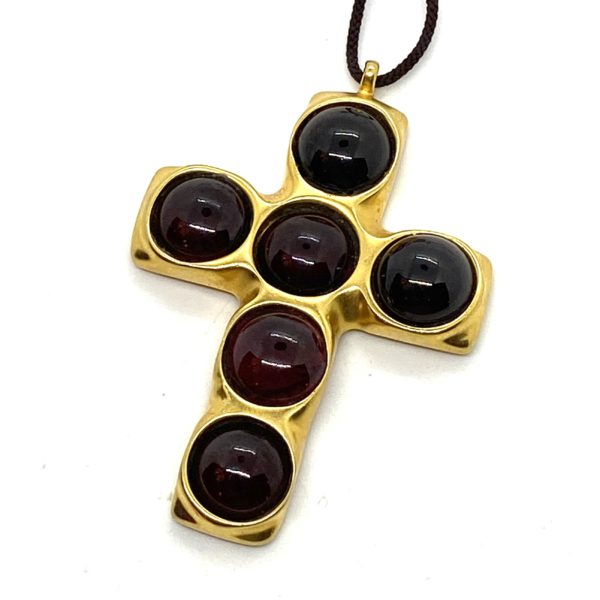 Robert Lee Morris Garnet 6 Crucifix Pendant
