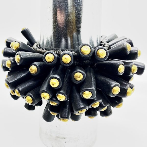 Kris Ruhs Flopping Bats Ebony and Brass Bracelet