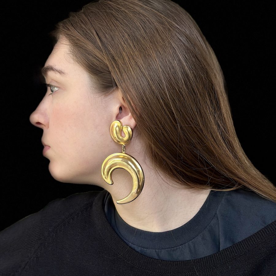 Robert Lee Morris Colossal Claw Dangle Earrings - Image 2