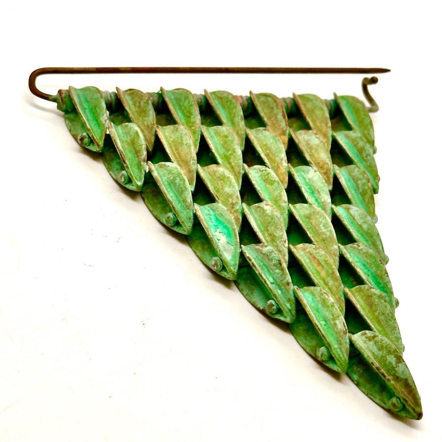 Robert Lee Morris Large Verdigris Bush Pin - Image 4
