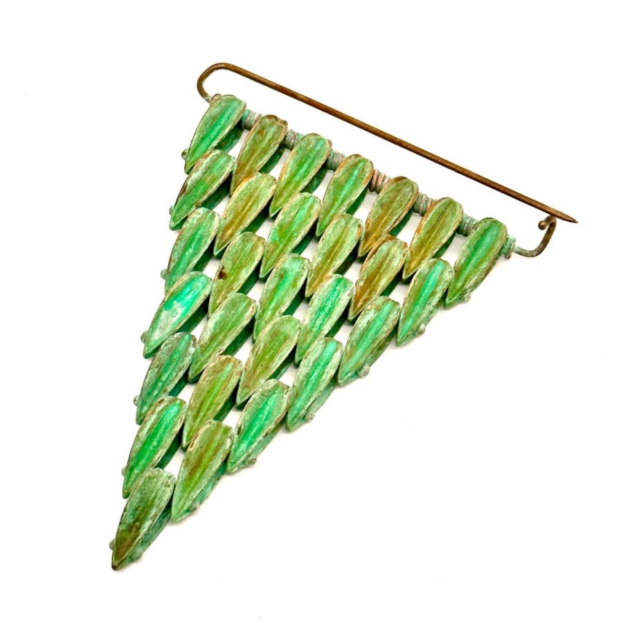 Robert Lee Morris Large Verdigris Bush Pin