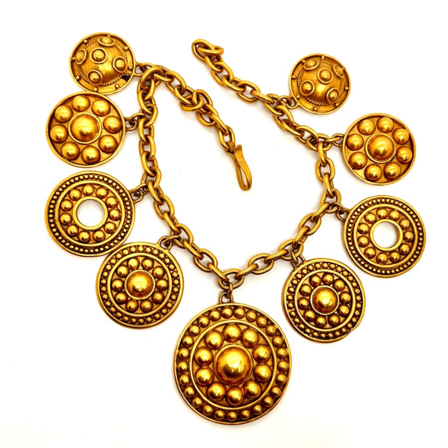 Robert Lee Morris Bold Medallion Necklace for Loewe 1993