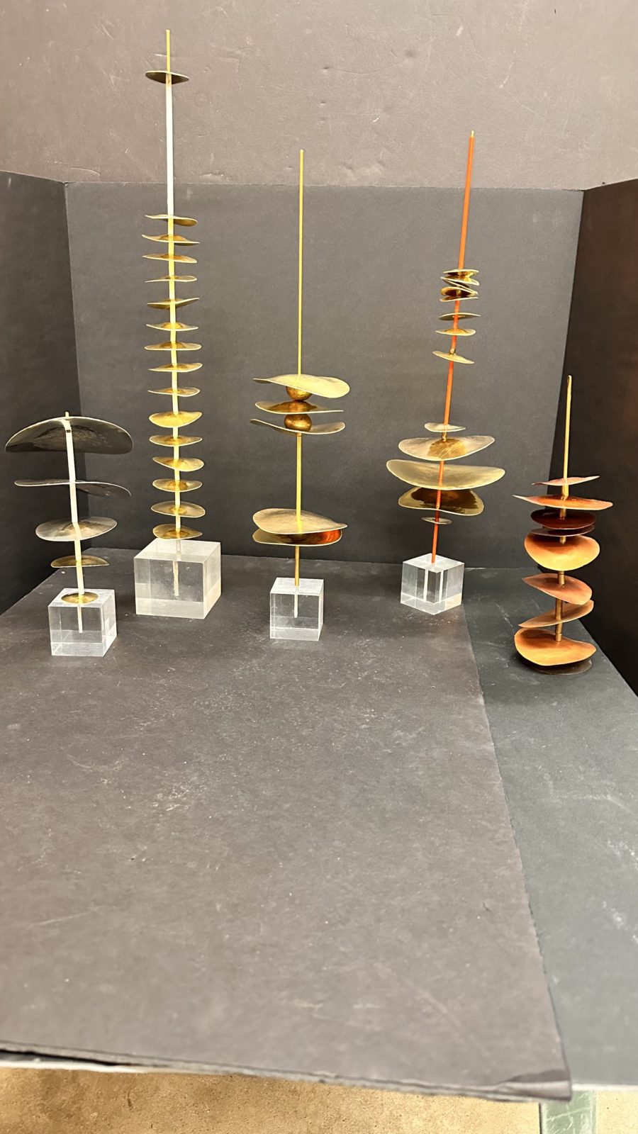 Robert Lee Morris Brass Sculpture #101 Tall Skinny Tower Stack - Image 8