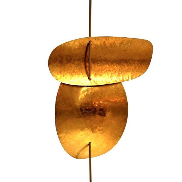 Robert Lee Morris Brass Sculpture #114, Back to Back Pierced Sails