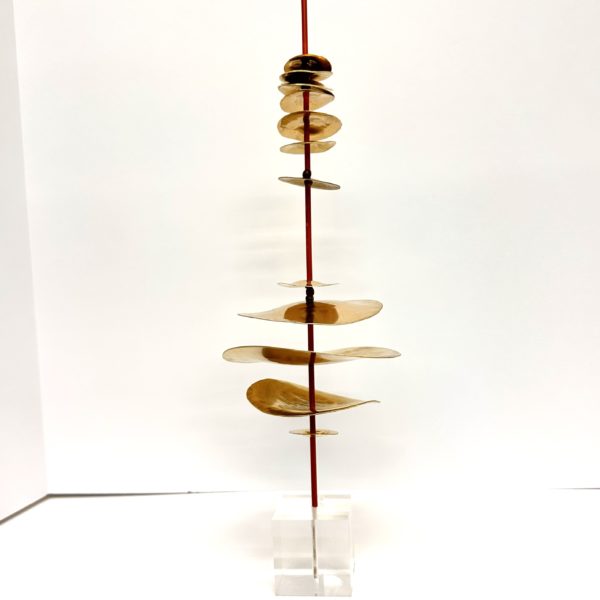 Robert Lee Morris Brass Sculpture #102, Small Graduated Stack