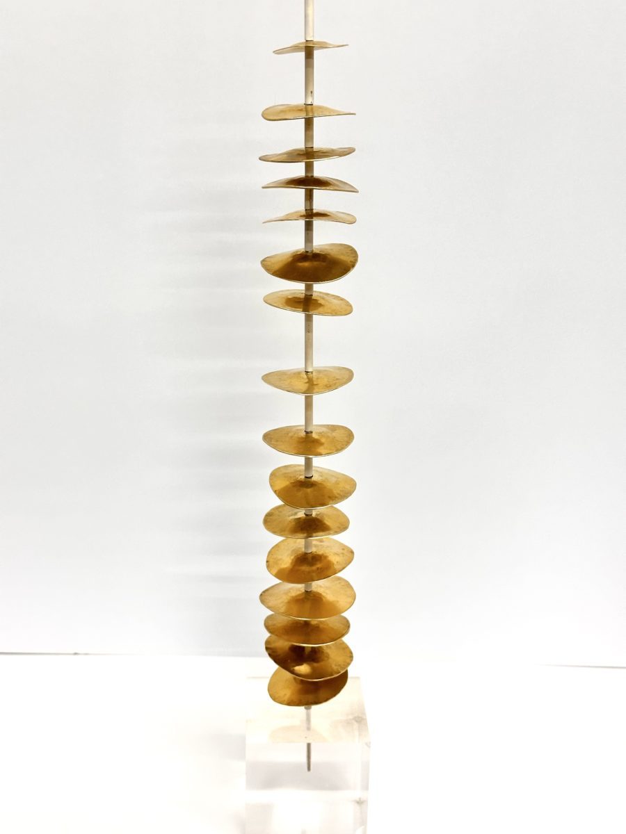 Robert Lee Morris Brass Sculpture #101 Tall Skinny Tower Stack - Image 6
