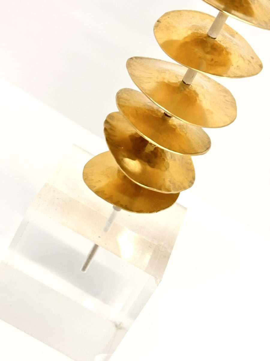 Robert Lee Morris Brass Sculpture #101 Tall Skinny Tower Stack - Image 5