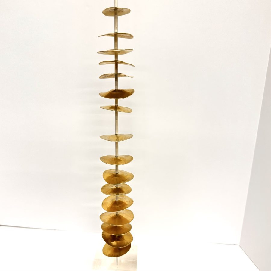 Robert Lee Morris Brass Sculpture #101 Tall Skinny Tower Stack