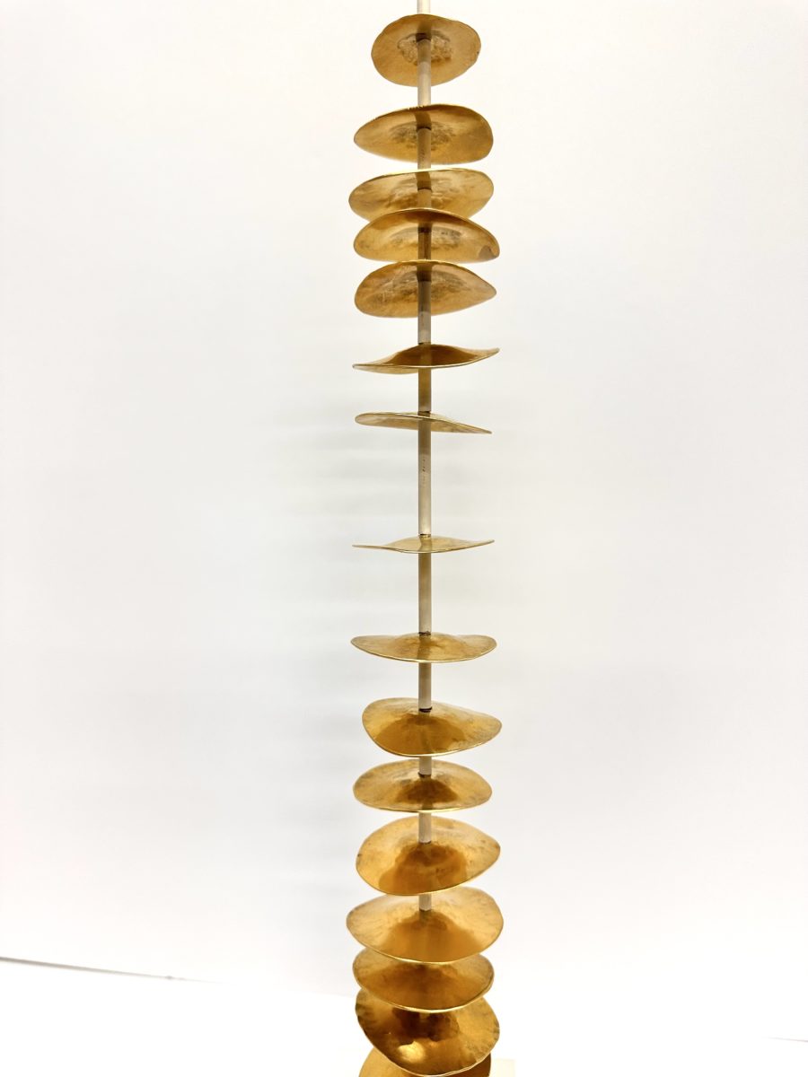 Robert Lee Morris Brass Sculpture #101 Tall Skinny Tower Stack - Image 2