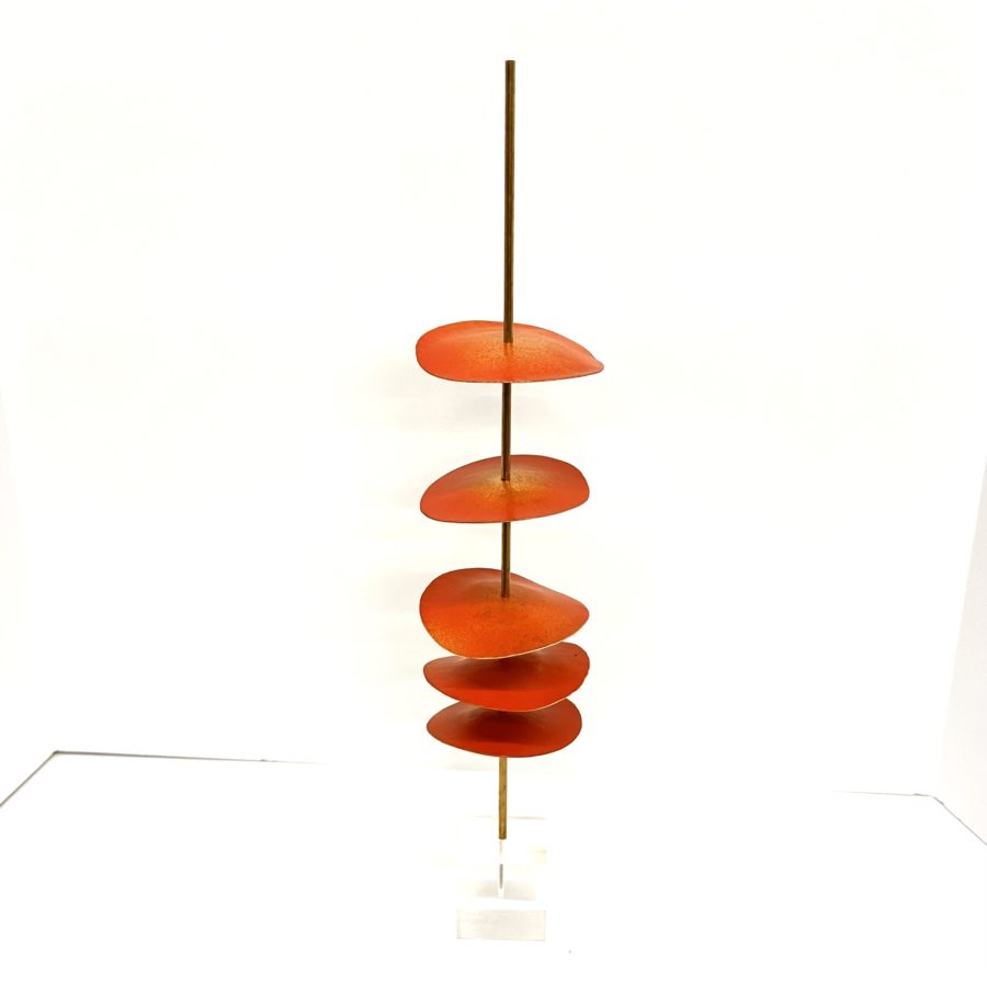 Robert Lee Morris Brass Sculpture # 104, Vermillion Short Stack