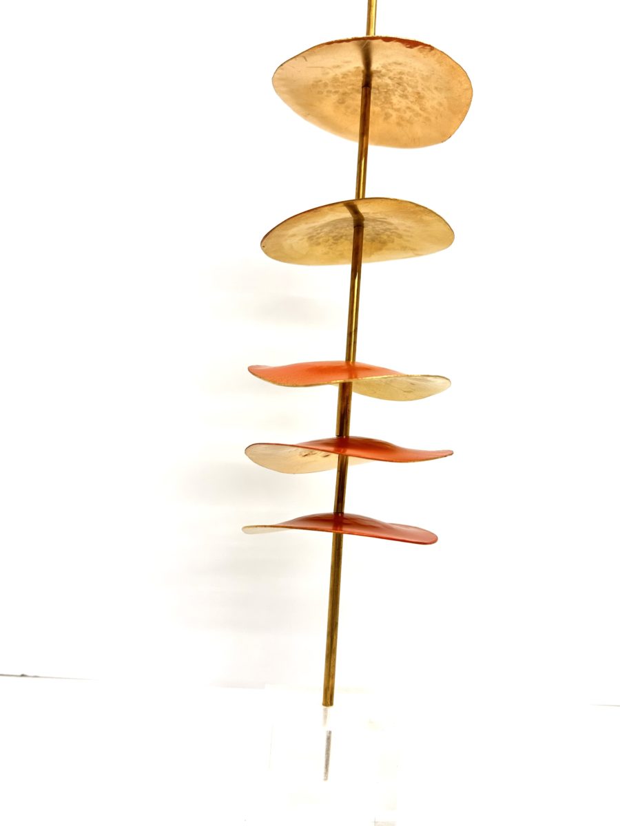Robert Lee Morris Brass Sculpture # 104, Vermillion Short Stack - Image 4