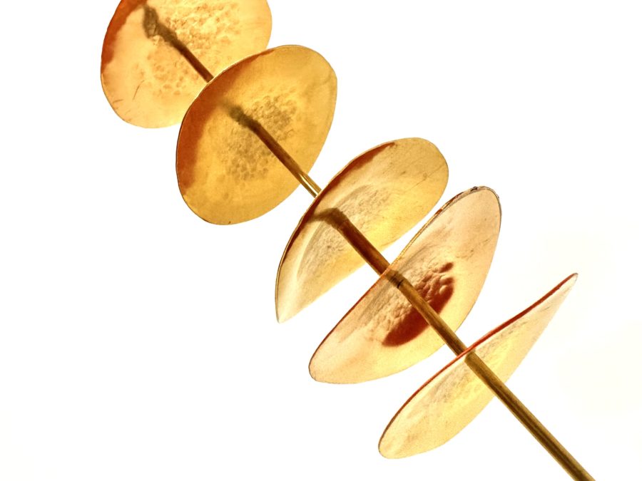 Robert Lee Morris Brass Sculpture # 104, Vermillion Short Stack - Image 3