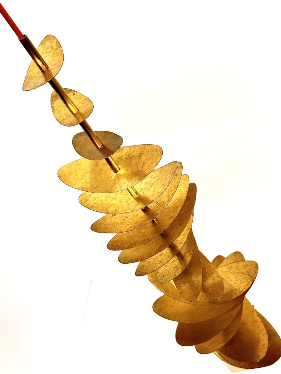 Robert Lee Morris Brass Sculpture # 106, Tall Twisted Oval Stack - Image 4