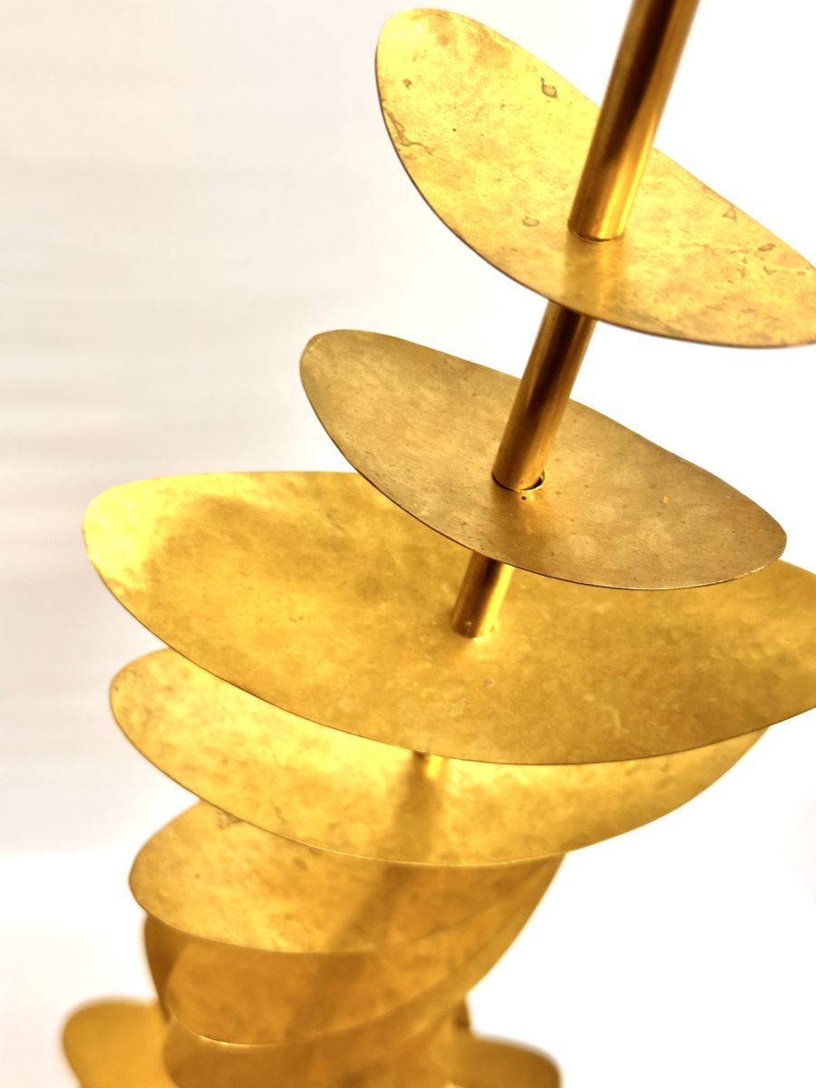 Robert Lee Morris Brass Sculpture # 106, Tall Twisted Oval Stack - Image 3