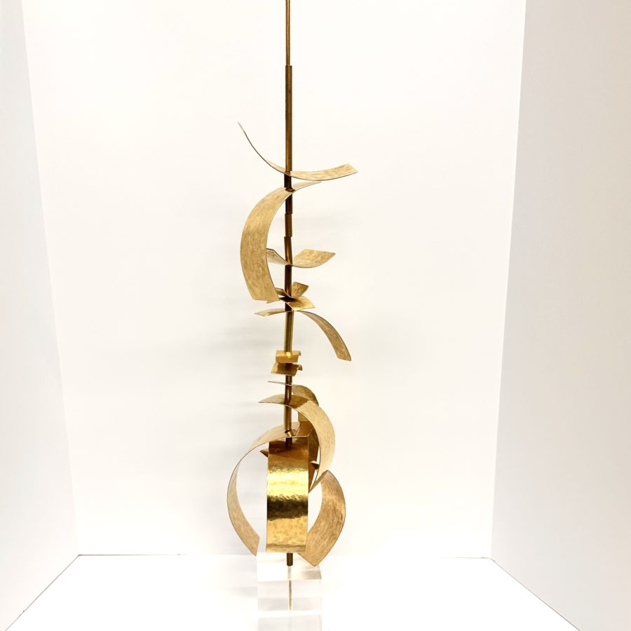 Robert Lee Morris Brass Sculpture #107, Medium Calligraphic Stack