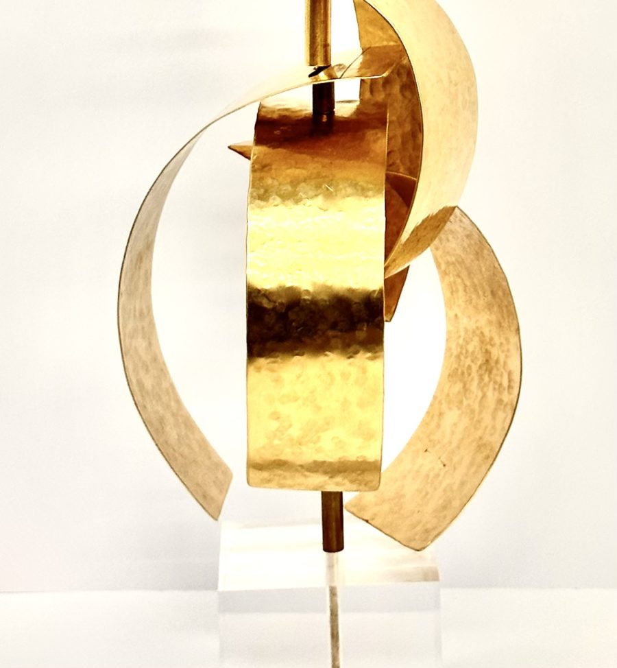 Robert Lee Morris Brass Sculpture #107, Medium Calligraphic Stack - Image 2