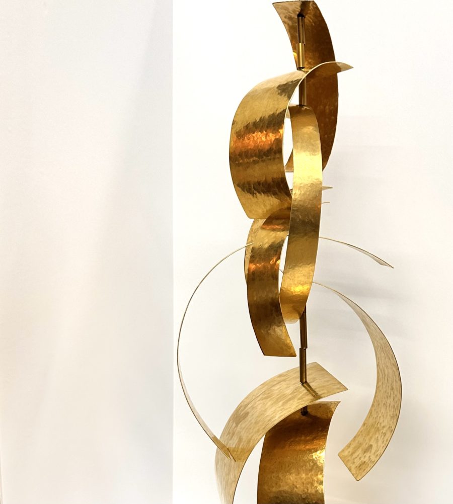 Robert Lee Morris Brass Sculpture #108, Large Calligraphic Stack - Image 4