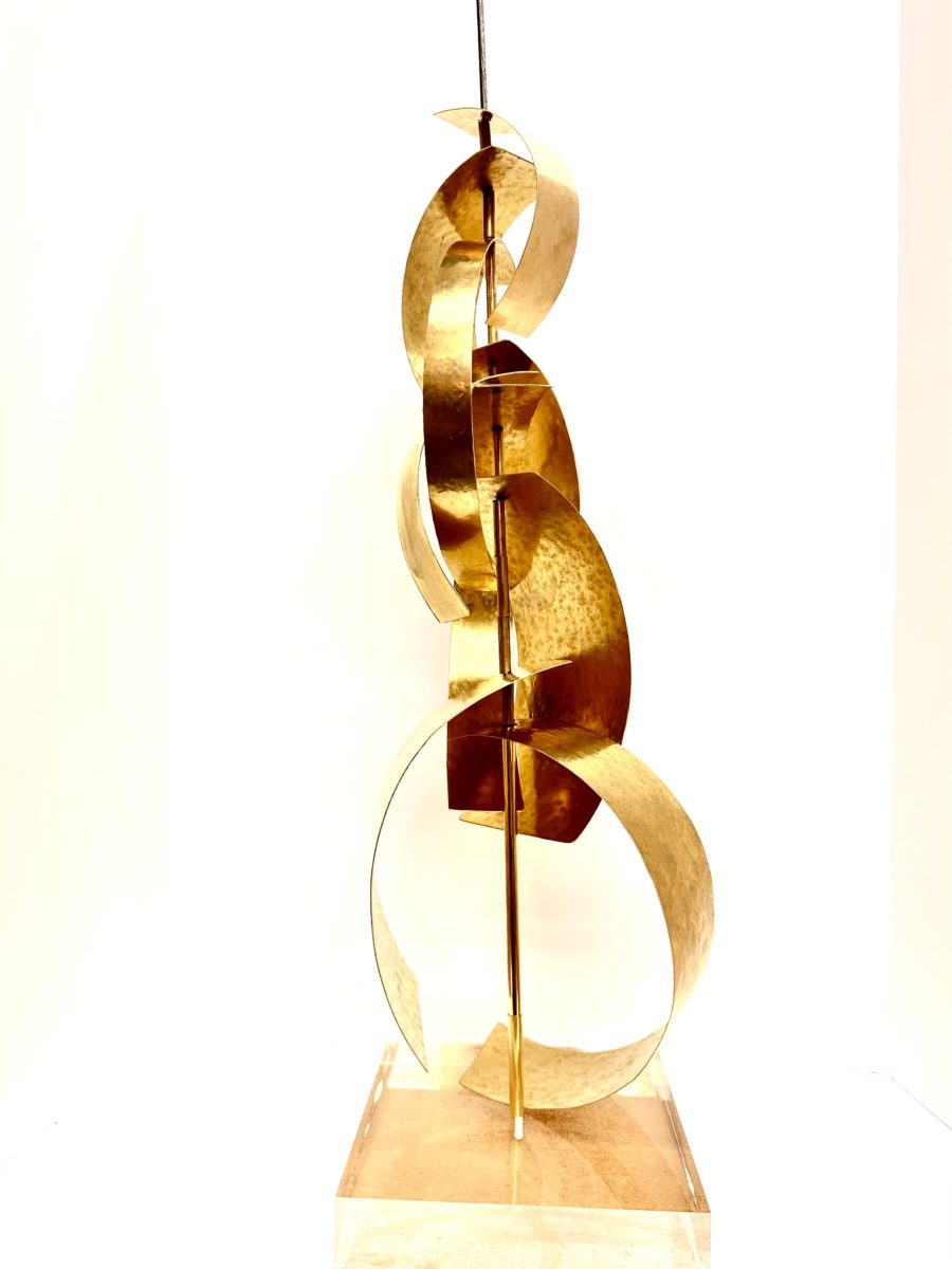 Robert Lee Morris Brass Sculpture #108, Large Calligraphic Stack