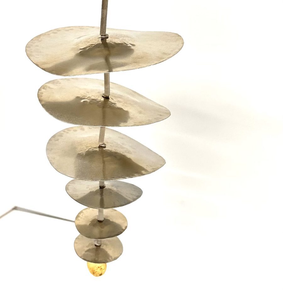 Robert Lee Morris Sculpture, #110 White Nickel Dustdevil Mobile