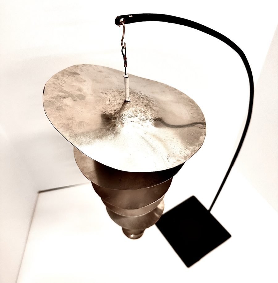 Robert Lee Morris Sculpture, #110 White Nickel Dustdevil Mobile - Image 2