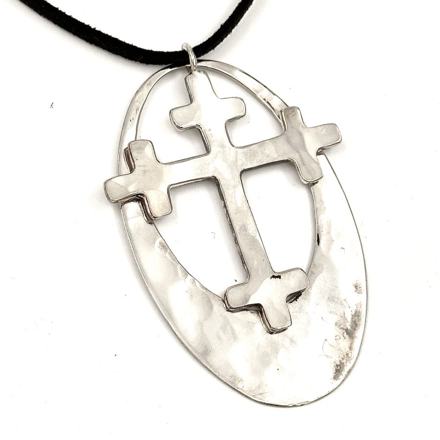 Robert Lee Morris Sterling Silver Framed Crucifix Pendant
