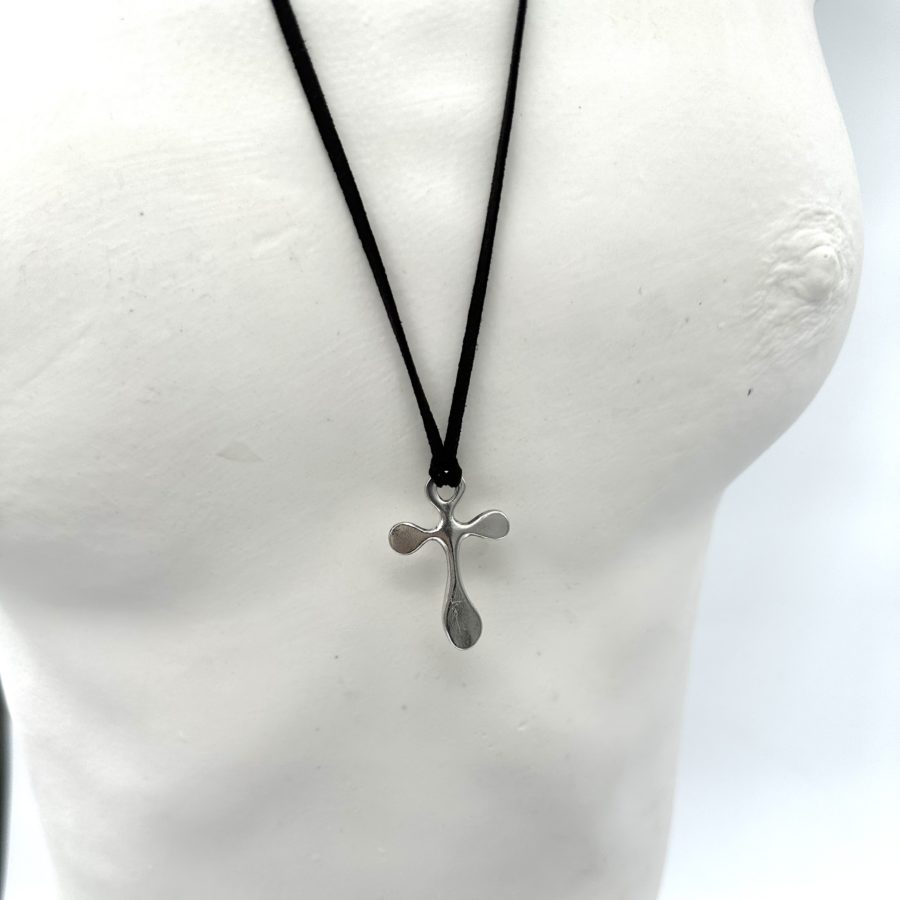 Robert Lee Morris Sterling Silver Splayed Cross Pendant - Image 3