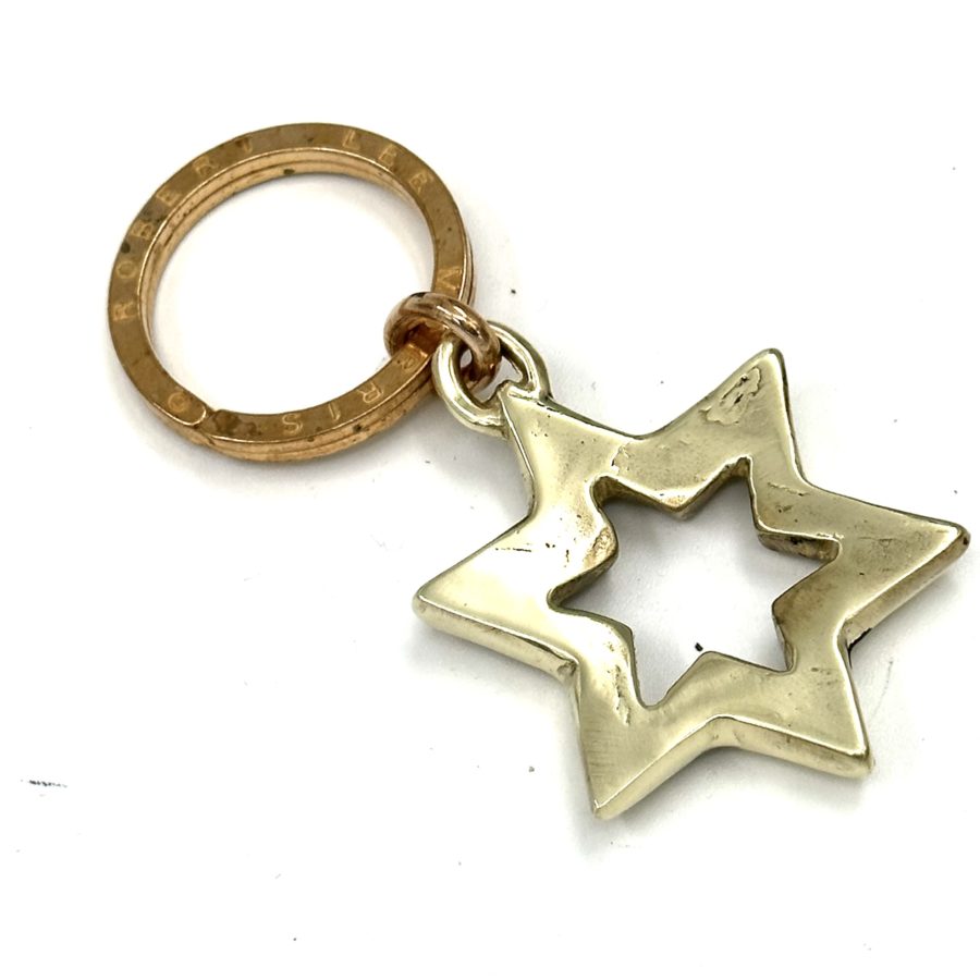 Robert Lee Morris Brass Cutout Star Keychain - Image 2