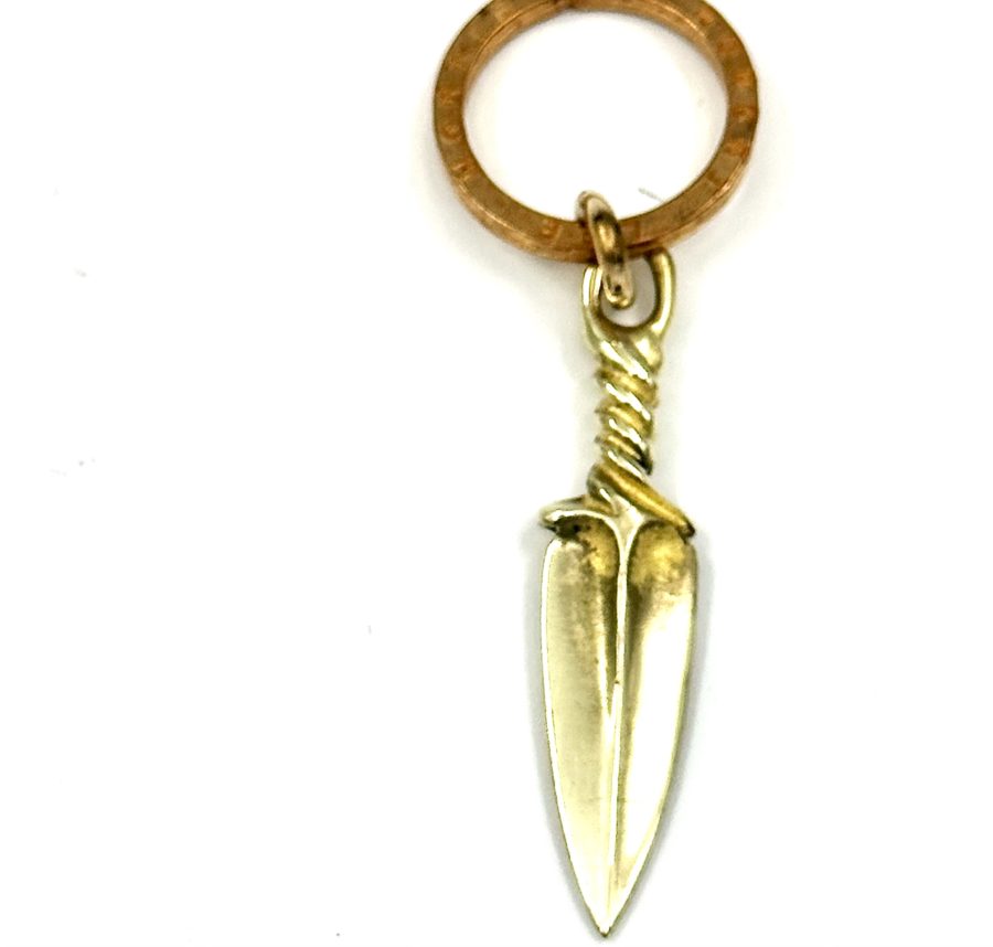Robert Lee Morris Brass Dagger Keychain Pendant - Image 2