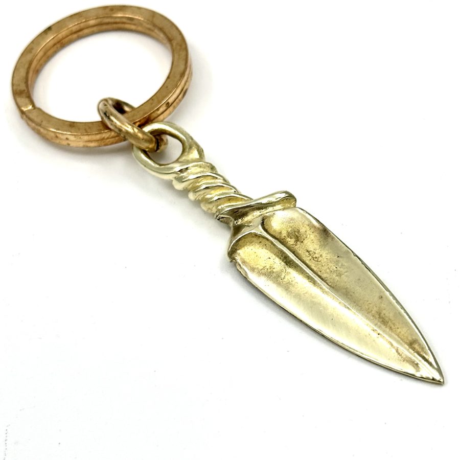 Robert Lee Morris Brass Dagger Keychain Pendant