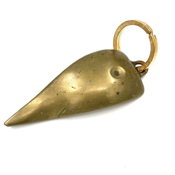 Robert Lee Morris Brass Shell Keyring
