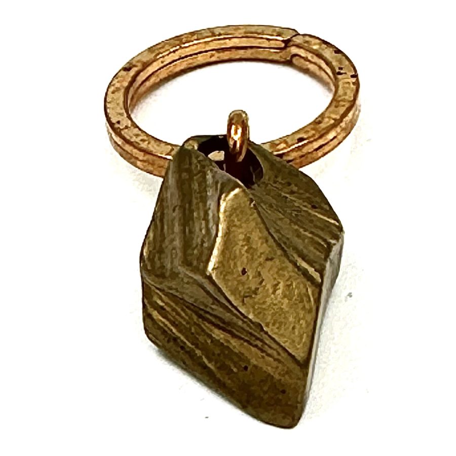 Robert Lee Morris Brass Rock Shard Keychain - Image 3