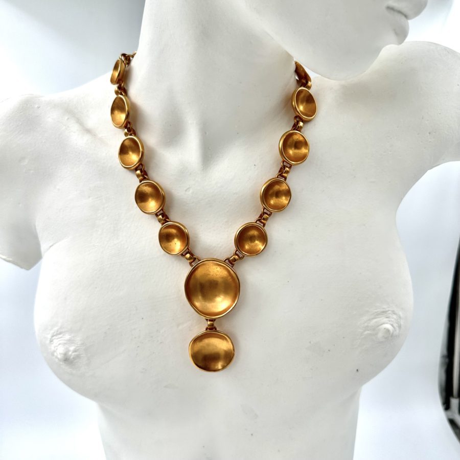 Robert Lee Morris Gold Plated Satellite Link Necklace 2004 - Image 4