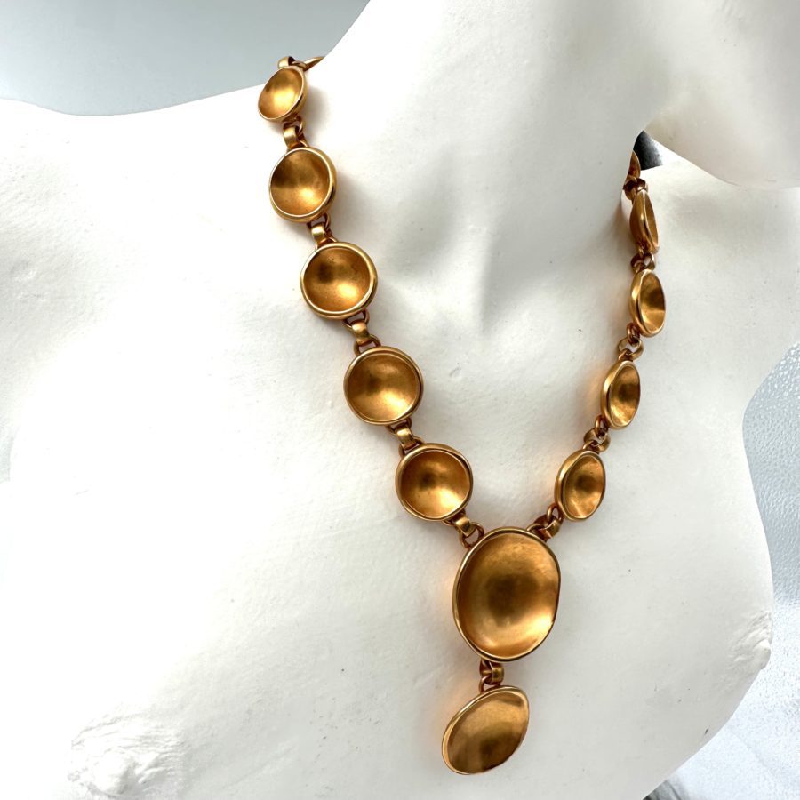 Robert Lee Morris Gold Plated Satellite Link Necklace 2004 - Image 5