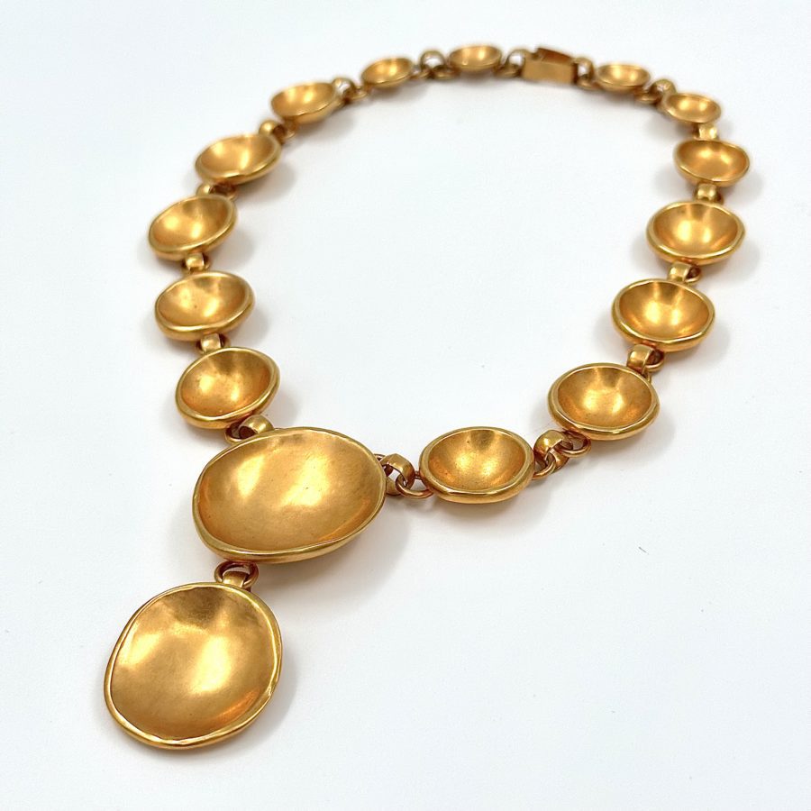 Robert Lee Morris Gold Plated Satellite Link Necklace 2004 - Image 2