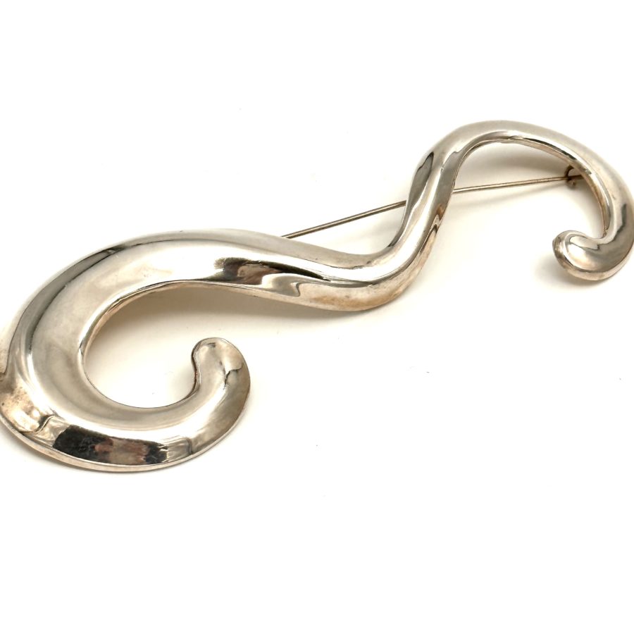 Robert Lee Morris Silver Squiggle Pin - Image 2