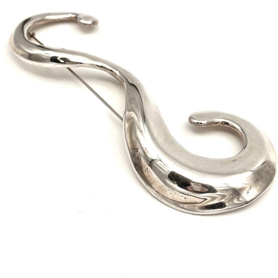 Robert Lee Morris Silver Squiggle Pin - Image 3
