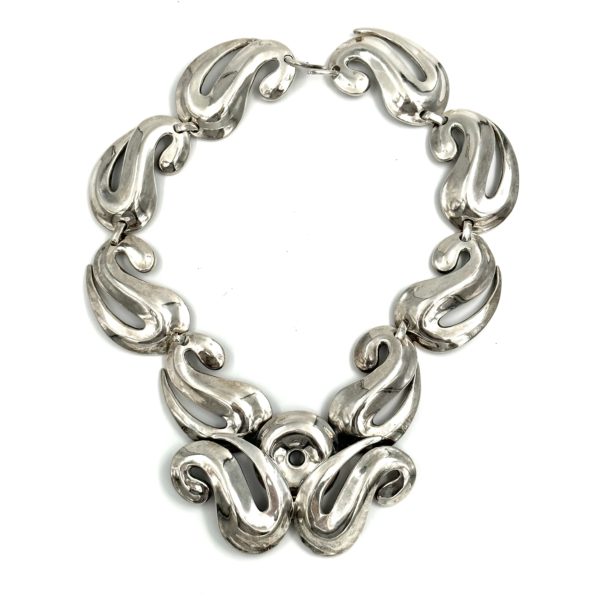 Robert Lee Morris Sterling Silver Dancing Swans Necklace