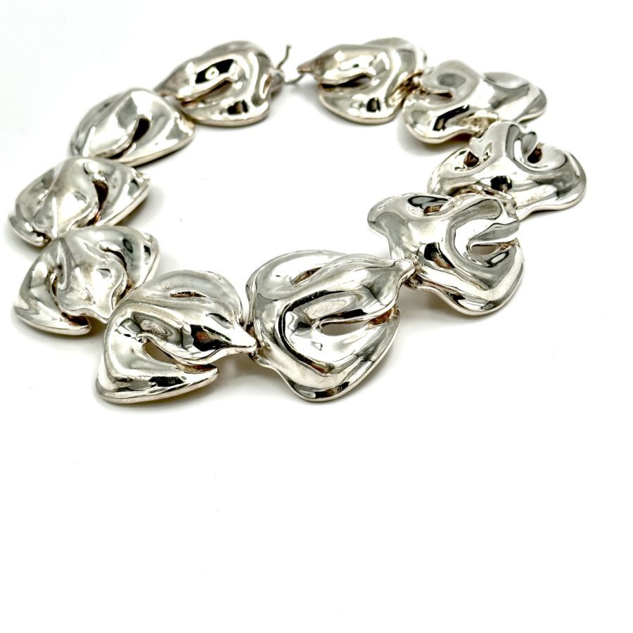 Robert Lee Morris Sterling Silver Fleur de Lis Choker Necklace - Image 2