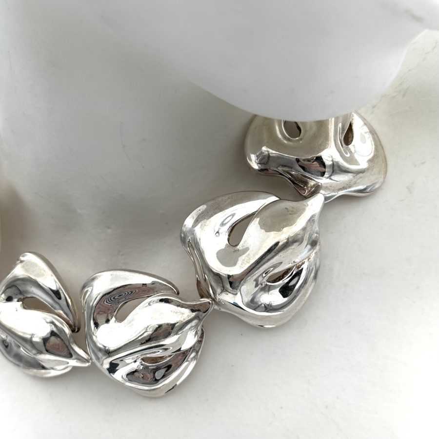 Robert Lee Morris Sterling Silver Fleur de Lis Choker Necklace - Image 4