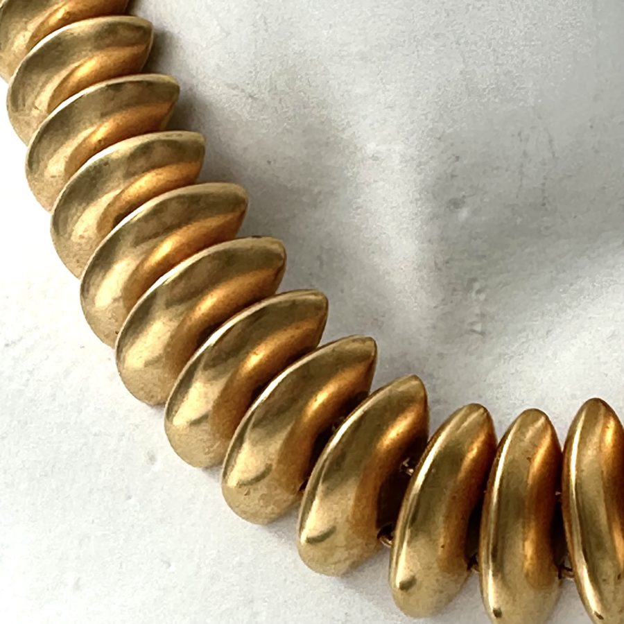 Robert Lee Morris Gold Plated Caterpillar Choker Necklace - Image 5