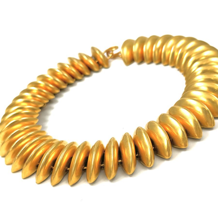 Robert Lee Morris Gold Plated Caterpillar Choker Necklace - Image 2