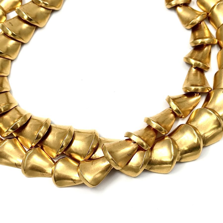 Robert Lee Morris Small Gold Plated Petal Necklace - Image 5