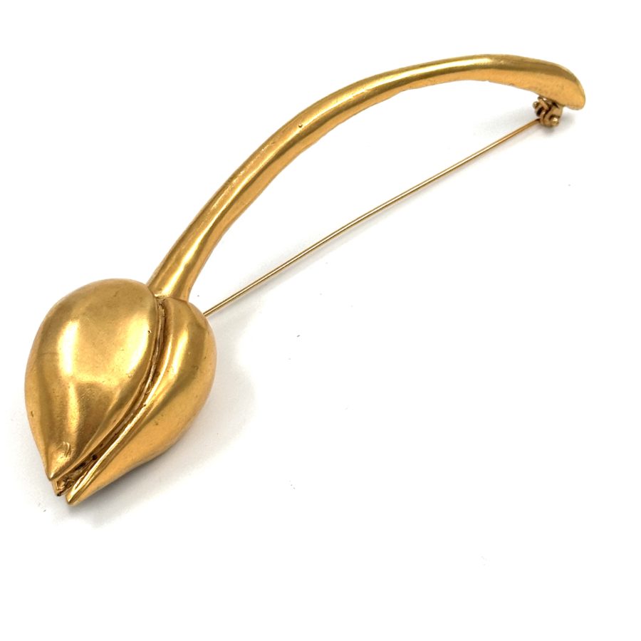 Robert Lee Morris Gold Plated Tulip Pin