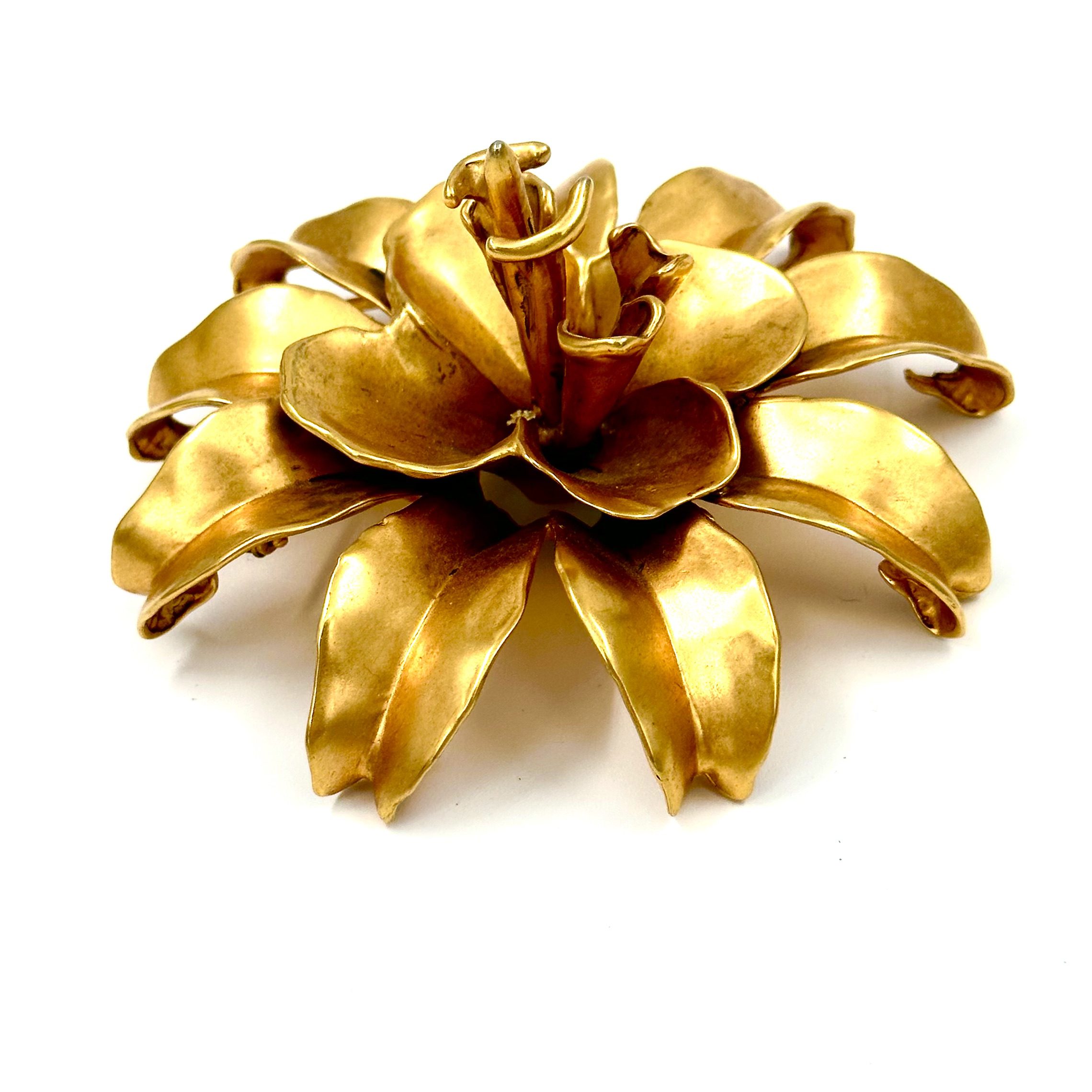 Robert Lee Morris Gold Plated Hybrid Flower Pin - Image 2