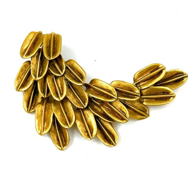 Robert Lee Morris Gold Plated Arch of Leaves Pin