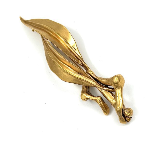 Robert Lee Morris Gold Plated Leaves & Branch Pin