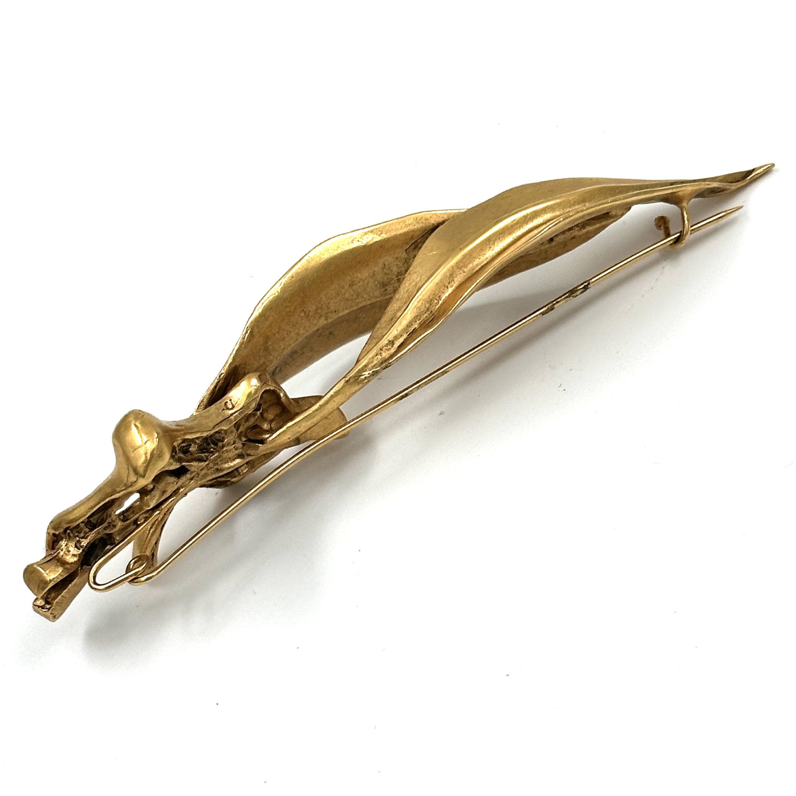 Robert Lee Morris Gold Plated Leaves & Branch Pin - Image 2