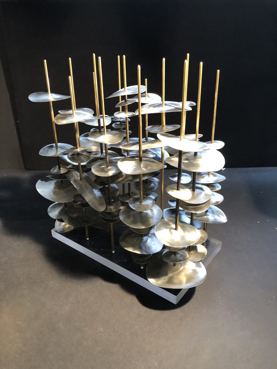 Robert Lee Morris Nickel Cityscape Sculpture - Image 2